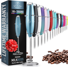 Milk Boss Milk Frother With Stand (Color: ICE-BL)