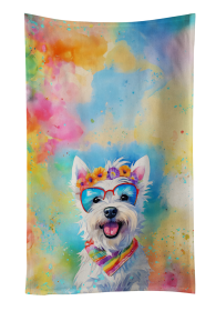 Westie Hippie Dawg Kitchen Towel (Color: 194030853870)