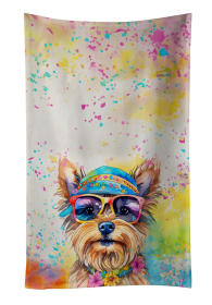 Yorkshire Terrier Hippie Dawg Kitchen Towel (Color: 194030853955)