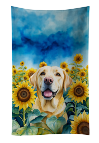 Labrador Retriever in Sunflowers Kitchen Towel (Color: 198453049209)