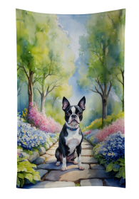 Boston Terrier Spring Path Kitchen Towel (Color: 198453226150)