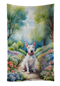 Bull Terrier Spring Path Kitchen Towel (Color: 198453226242)
