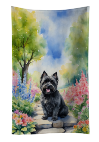 Cairn Terrier Spring Path Kitchen Towel (Color: 198453226280)