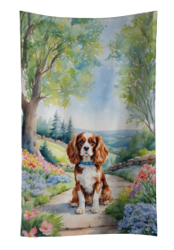Cavalier Spaniel Spring Path Kitchen Towel (Color: 198453226310)